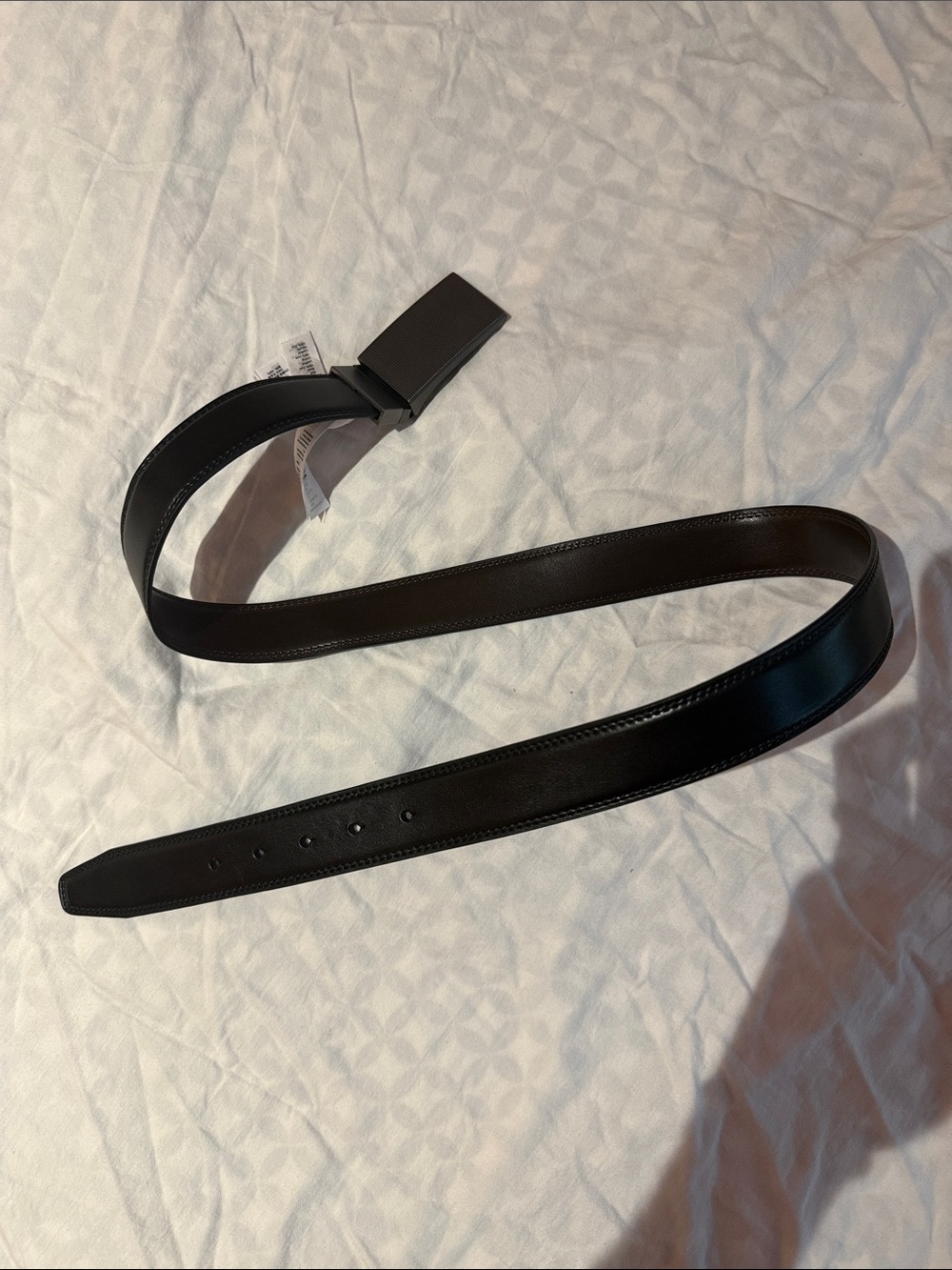 ALDO Leather Men’s Black Belt with Matte Buckle